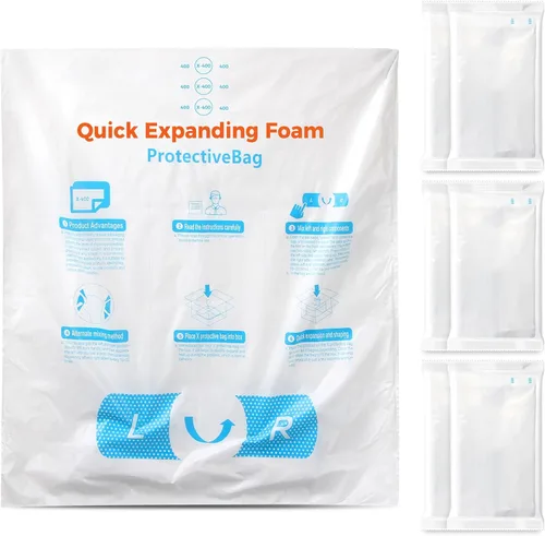 Vista 11 de 15 x 18 pulgadas, 10 unidades TONESPAC Instant Pack Quick Expanding Foam X-100 Bolsa de embalaje para embalaje y envío