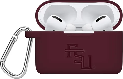 Vista 6 de AFFINITY BANDS Florida State Seminoles - Funda de silicona grabada compatible con Apple AirPods Gen 1 y 2 (granate)