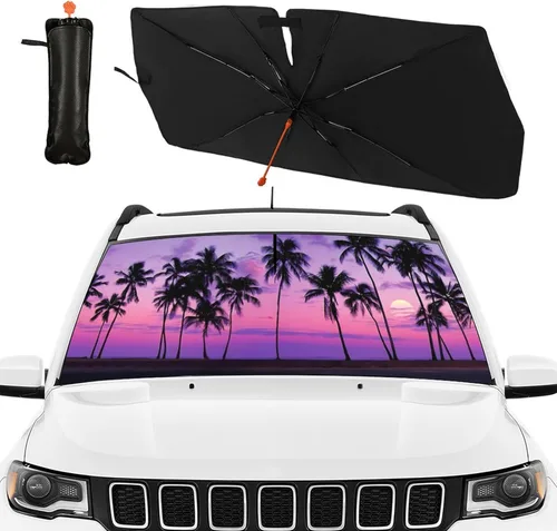 Vista 16 de Parasol para parabrisas de automóvil, diseño de Hello Gorgeous para mujer, plegable, protección contra rayos UV, parasol para mantener tu vehículo