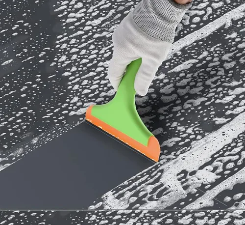 Vista 9 de Limpiaparabrisas de silicona suave y flexible de mango largo para puerta de cristal, ventana, parabrisas, espejo, baño (7.5 pulgadas)