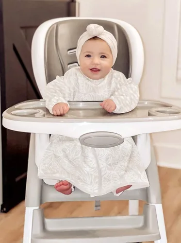 Vista 8 de Bibbrella Premium Baby Led Weaning Bib - Full Coverage with Lap Protection - Water-Resistant Long Sleeve Smock