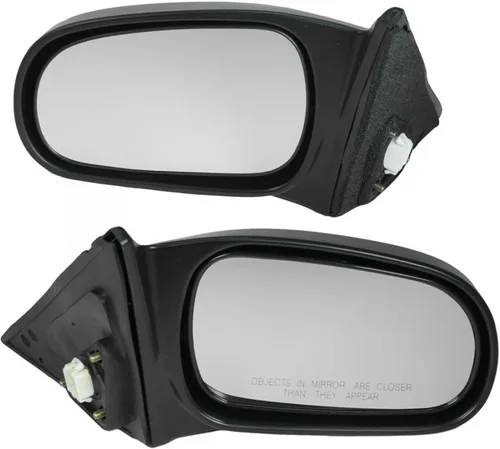 Vista 67 de TRQ Conjunto de 2 piezas de espejo lateral para conductor y pasajero, ajuste eléctrico, sin calefacción, sin memoria, color negro, compatible