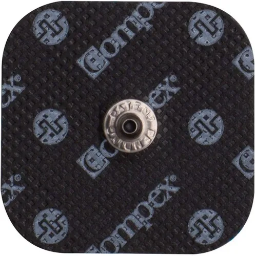 Vista 5 de Compex Electrodos Easy Snap de 2 x 2 pulgadas para Edge, Performance, Sport Elite, Estimuladores musculares inalámbricos, 4 unidades (Paquete de 5)