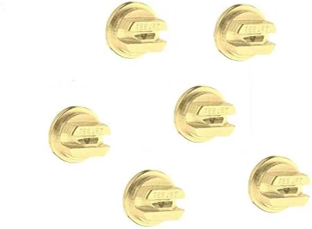 Paquete de 6 puntas de pulverización planas de latón TeeJet 80° nominal 0.30 GPM a 40 PSI TP8003