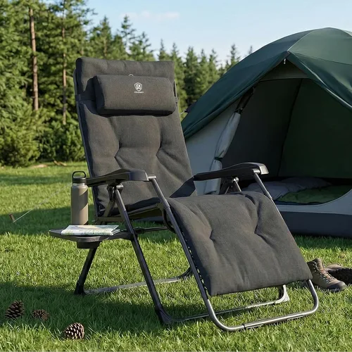 Vista 11 de EVER ADVANCED Silla de aluminio gravedad cero, 2.4" acolchado, capacidad de Negro