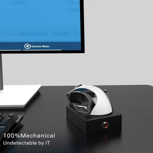 Vista 2 de Stageek Mouse Jiggler, mecánico 100% indetectable por TI, mouse mover con interruptor de encendido/apagado, simula el movimiento del mouse y evita