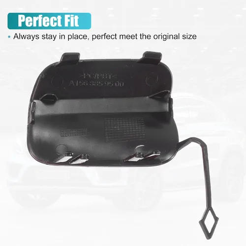 Vista 5 de uxcell Tapa de gancho de remolque de parachoques delantero Tapa de ojo de remolque para Mercedes-Benz GLA 250 4Matic Base 2.0L L4 - Flex 2.0L L4