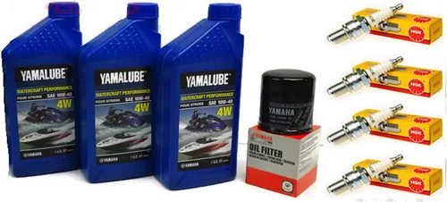 Kit de cambio de aceite Yamaha 2005-2015 VX110 Deluxe Cruiser Sport VX 110 V1 con juego de bujías NGK