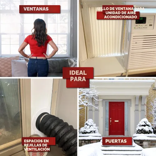 Vista 7 de XFasten Cinta transparente para sellado de ventanas, 2 pulgadas x 30 yardas (50.8mm x 27.43m), cinta de sellado de aislamiento de ventana