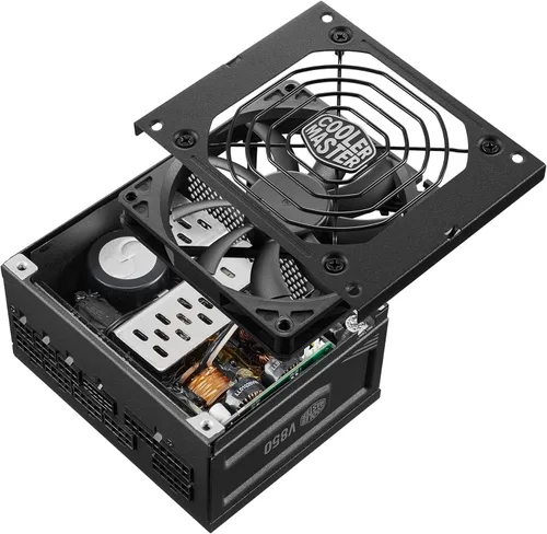Vista 15 de Cooler Master V850 SFX Gold ITX SFF Fuente de alimentación modular, 850W 80Plus Gold, ATX 3.1 90° PCIe 5.1, Diseñado para Nvidia RTX 5080 AMD