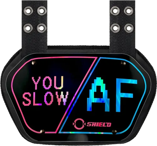 Vista 16 de O Shield Football Back Plate, Backplate Football, Expression Series, Drip, Big Dawg, That Boy Bad, That Man, You Slow, Can't Catch Me