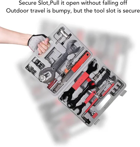 Vista 6 de 45 Piece Multi Functional Bike Repair Tool Kit with Storage Case - Essential Maintenance Tools for Road and Mountain Bikers