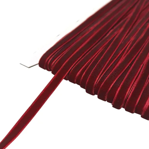 Vista 73 de Chenkou Craft Cinta de Terciopelo Beige 25 Yardas 1/4" Lotes a Granel (Beige, 1/4"(6mm))