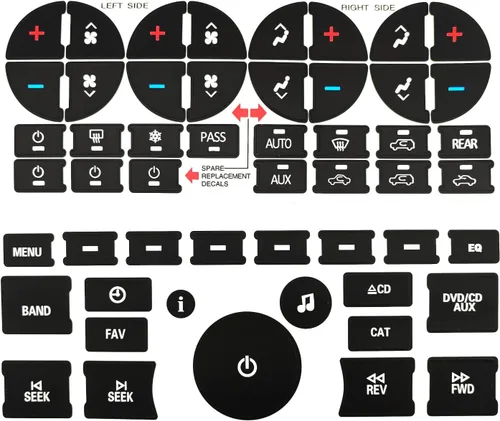 Vista 9 de AtticZone Kit de Reparación de Pegatinas Adhesivas para Volante y Salpicadero Compatible con GM GMC Yukon Acadia Sierra, Chevrolet Silverado Tahoe