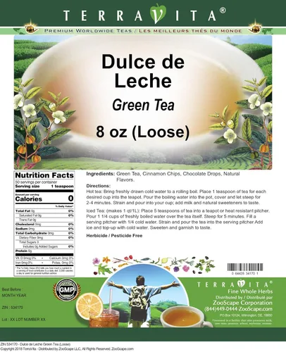 Vista 2 de Dulce de Leche Té Verde (Suelto) (8 oz, ZIN: 534170)