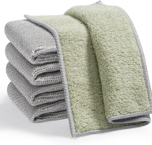 Vista 33 de JOYMOOP Esponja de cocina de dibujos animados, esponjas de celulosa para limpieza, esponjas antiarañazos para lavar platos, esponja reutilizable