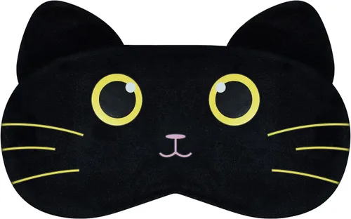 Lindas máscaras para dormir con diseño de animales de dibujos animados, máscara de felpa para dormir y con los ojos vendados de viaje, divertida