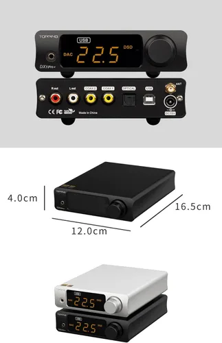 Vista 2 de Topping DX3pro+ LDAC Amplificador de auriculares - ES9038Q2M XU208 NFCA Bluetooth5.0 Decodificador de audio USB/Opt/Coaxial DAC AMP Pre amplificador