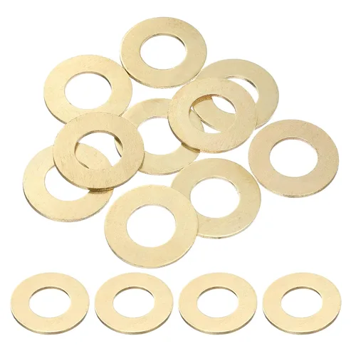 Vista 12 de uxcell - 100 piezas de arandelas planas de latón M4, arandelas de sellado de metal de 12 mm de diámetro interno x 4 mm de diámetro externo x 1 mm