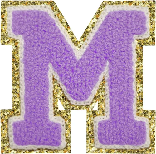 Vista 146 de Parches de letras con plancha, 3 piezas de letras de chenilla para chaquetas, parches de letras universitarias, parches de letras de Letterman
