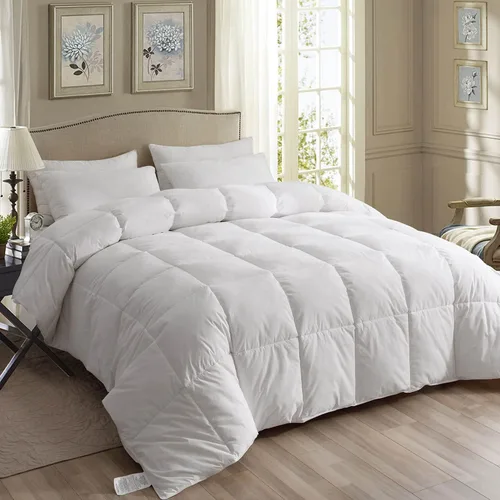 Vista 2 de BedTreat Edredones tamaño King, edredón de plumón para todas las estaciones, relleno de edredón de 700 GSM, funda de 100 % algodón, ultra suave