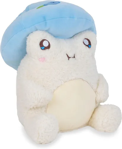 Vista 3 de Cuddle Barn PlushGoals - Blueberry Yum Toadstool Wawa The Froggie Soft Kawaii Blue Cute Frog Juguete de peluche de rana, 9 pulgadas