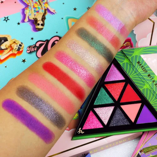 Vista 3 de RUDE Cosmetics - Paleta de los años 70, muñeca hippie para mujer, sombra de ojos de 0.284 onzas