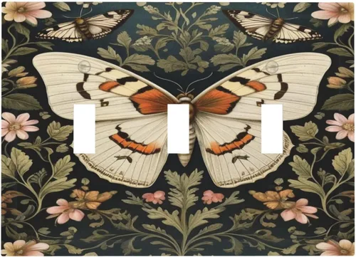 Vista 16 de Cubiertas de Interruptor de Luz Artísticas Decorativas Boho Figura Abstracta Interruptor de Pared Único Placa de Interruptor Decorativo Placa