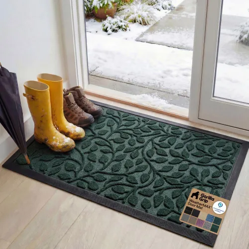 Vista 89 de Gorilla Grip WeatherMax - Tapete para todas las estaciones 100% impermeable, 23 x 35 pulgadas, goma natural duradera, resistente a manchas y Verde