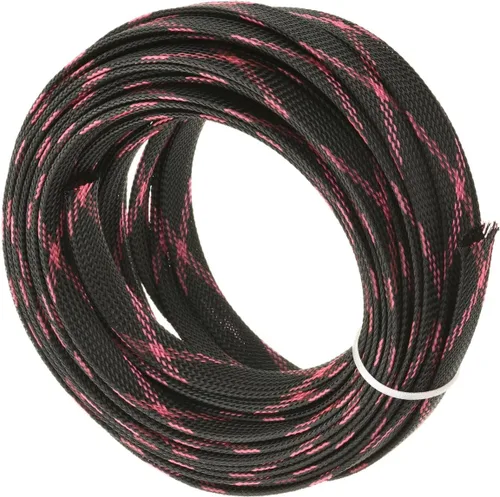 Vista 13 de Wenheww - Funda de cable trenzada expandible de PET, de 1.64 pies a 3/8 pulgadas, manga negra para organización de cables, protector de cable