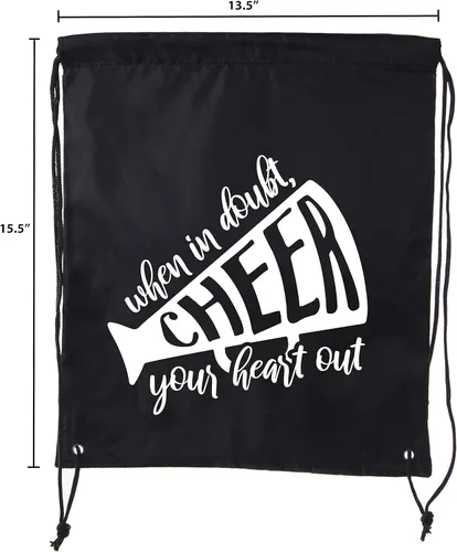 Vista 2 de Bolsas de animación, mochilas con cordón de pompón y animadora, bolsas de equipo de animadoras