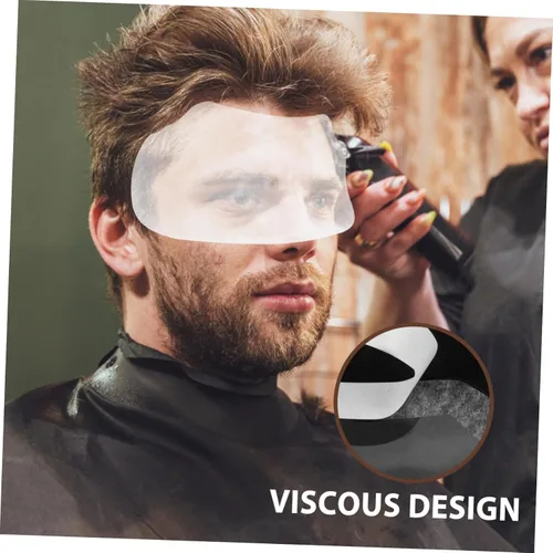 Vista 9 de 50 piezas de visera de corte de pelo Escudos de ducha para salón maquillaje protectores de ojos protectores desechables