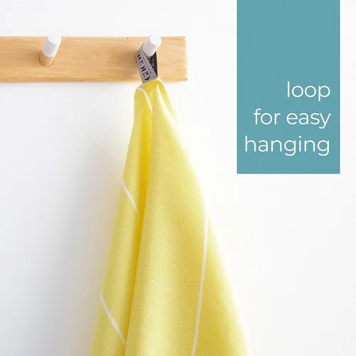 Vista 37 de Cacala Toallas de cocina 100% algodón turco, altamente absorbentes, suaves, de secado rápido, con lazo para colgar, para gimnasio, yoga, baño