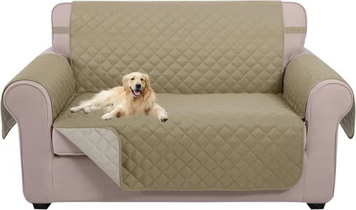 Vista 111 de U-NICE HOME Funda para sillón reclinable, reversible, con correas elásticas, resistente al agua, protege de perros y mascotas, sillón pequeño