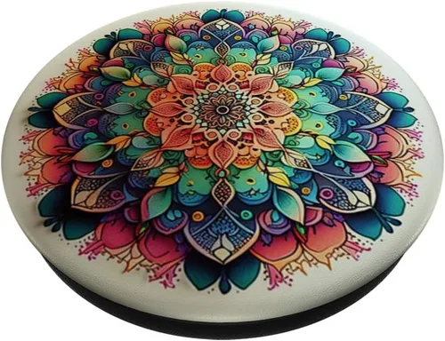 Vista 2 de PopSockets con diseño de mandala PopGrip intercambiable