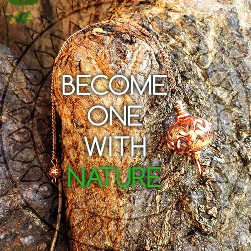 Vista 6 de Péndulo de radiestesia de cobre con cadena conductora de energía espiritual para curación corporal, chakras de equilibrio de Reiki, limpieza