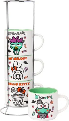 Vista 25 de Silver Buffalo Sanrio Hello Kitty Faces and Hearts - Juego de tazas de cerámica (4 unidades), 10 onzas