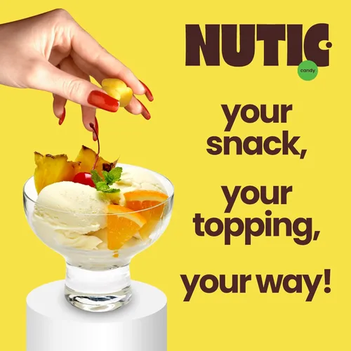 Vista 5 de Nutic Lemoncello - Almendras cubiertas de chocolate, 1 libra, almendras tostadas en chocolate blanco y crema de limón. Sabores cítricos