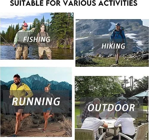 Vista 6 de Camiseta de pesca UPF 50+, ligera, transpirable, de secado rápido, protección solar.