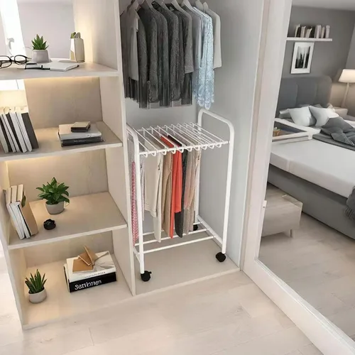 Vista 8 de Slide Out Pants Rack Closet Hanger Bar Pull Trousers Tie Belts Scarf Racks Top Mounted Wardrobe Clothes for Closet Retractable,Retractable Pants
