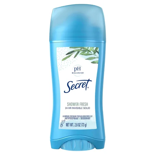 Secret - Desodorante antitranspirante invisible sólido Shower Fresh, 2.60 onzas