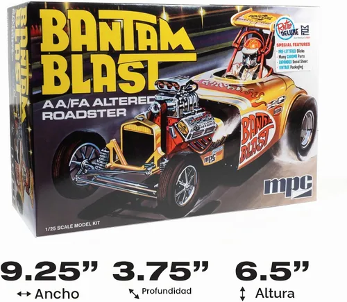 Vista 5 de MPC Bantam Blast Dragster 1:25 Kit de modelo a escala 1:25