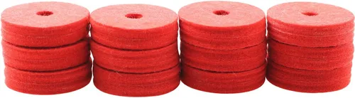 Vista 4 de Platillos de lana Felt TAODAN 12PCS 1.417x0.394 in fieltro de platillo de lana roja, accesorios de repuesto de platillos