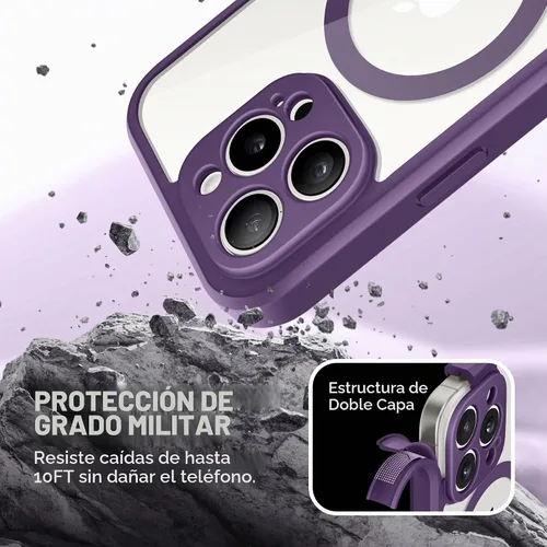 Vista 7 de TIESZEN Funda para iPhone 15, compatible con MagSafe, protector de pantalla de privacidad integrado y protección de cámara, antiespía, cuerpo