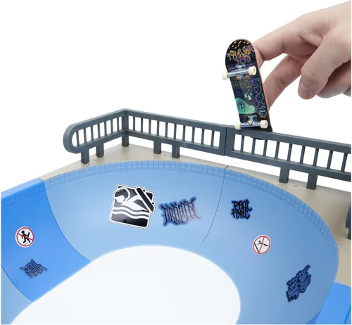 Vista 8 de Tech Deck, Daewon Mega Bowl, X-Connect Park Creator, juego de rampas personalizable y construible con monopatín de dedos exclusivo, juguete