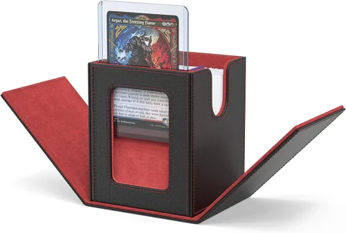 Vista 35 de Caja de almacenamiento de cartas ZLCA para cartas de intercambio, caja de cubierta de baraja MTG Commander con capacidad para más de 120 cartas