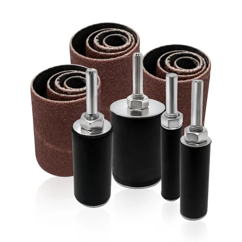 Vista 8 de LINE10 Tools Paquete de 12 mangas de lijado de husillo, 2 pulgadas de largo, gruesas, grano 60