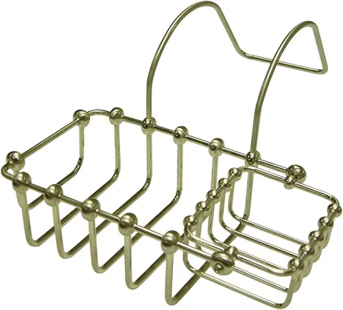 Vista 3 de Kingston Brass CC2172 - Soporte giratorio para jabón y esponja vintage de 7 pulgadas, 7 pulgadas de largo, latón pulido