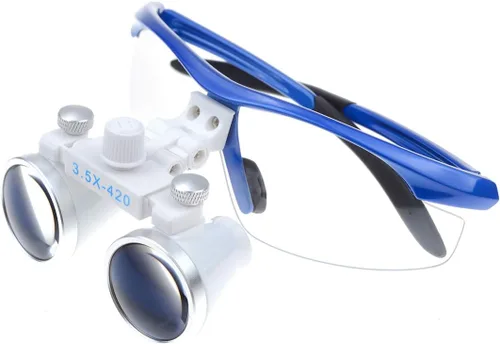 Vista 5 de Bestlife 0.138x16.535 in Dental Medical Binocular Loupes con lámpara de luz principal (azul)