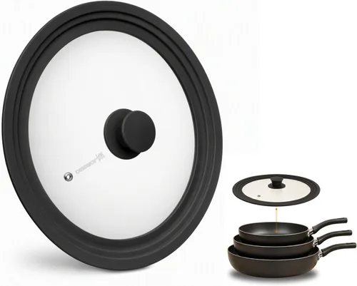 Tapa universal para ollas, sartenes y sartenes de 7.5 a 9.5 pulgadas, tapa